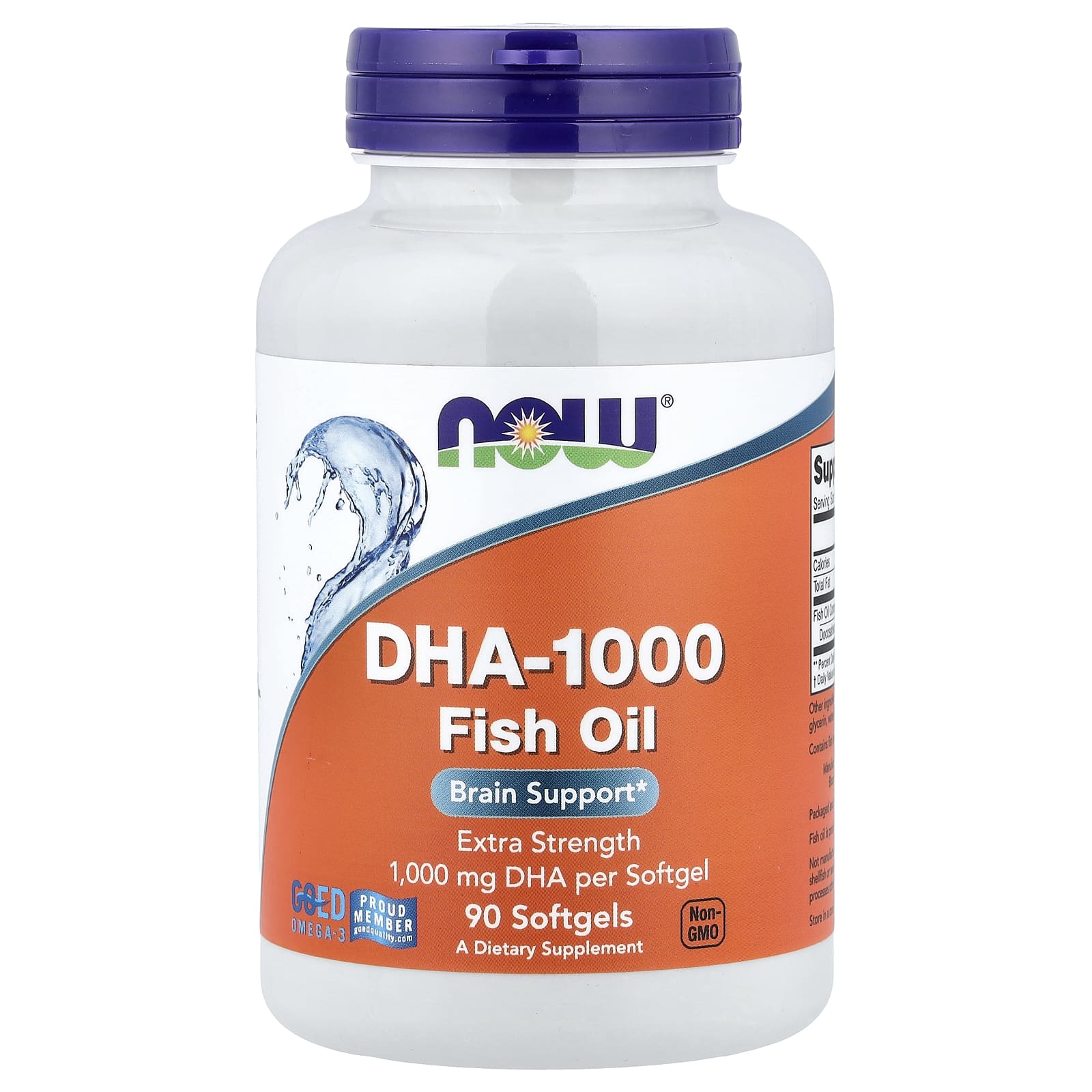 Рыбий жир NOW Foods DHA-1000, 90 мягких капсул