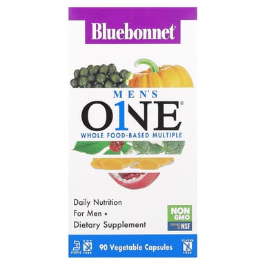 Мужские мультивитамины Bluebonnet Nutrition Whole Food-Based Multiple, 90 растительных капсул
