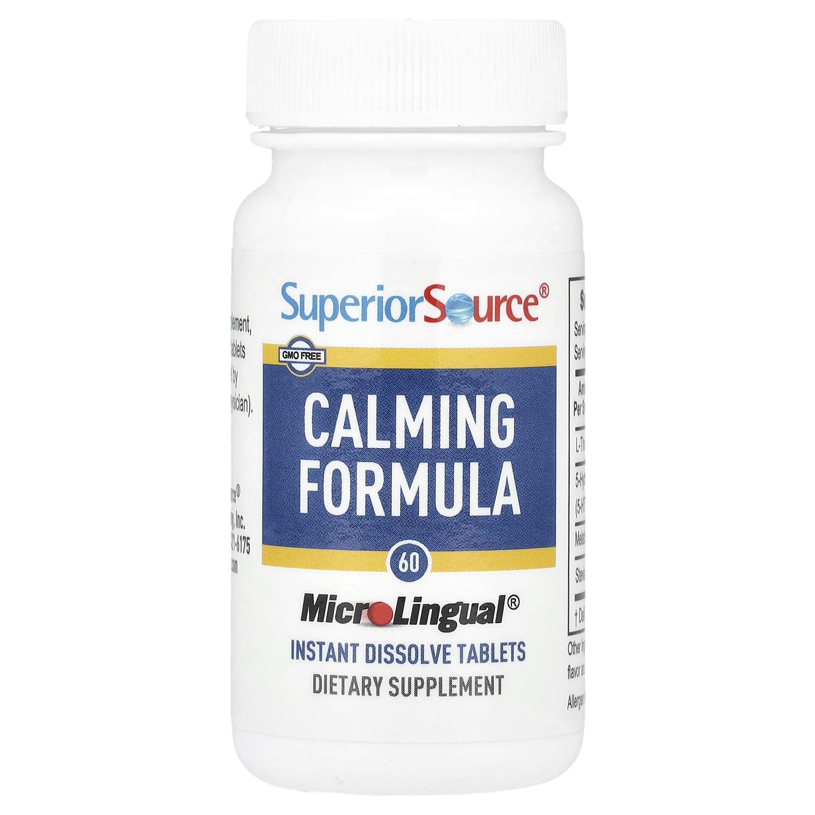 Комплекс Superior Source Calming, 60 быстрорастворимых таблеток MicroLingual