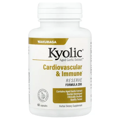 Фото товара: Комплекс Kyolic Aged Garlic Extract™ Cardiovascular & Immune Reserve 200, 600 мг, 60 капсул