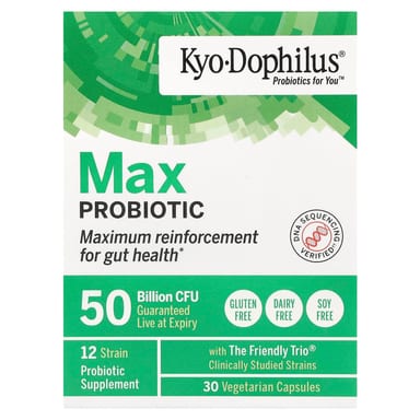 Пробиотик Kyolic Kyo-Dophilus® Max, 50 млрд КОЕ, 30 растительных капсул
