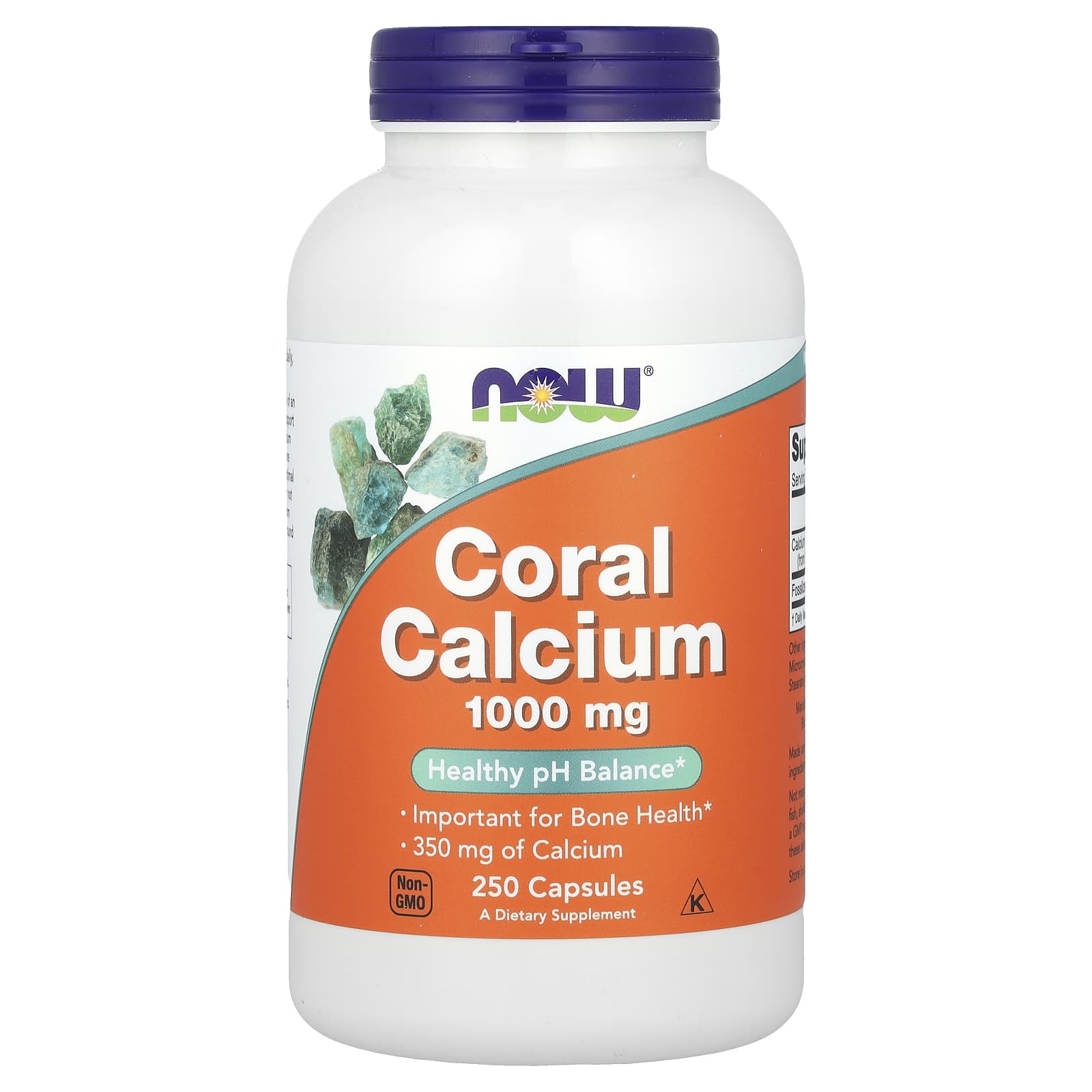 Кальций NOW Foods Coral, 1000 мг, 250 капсул