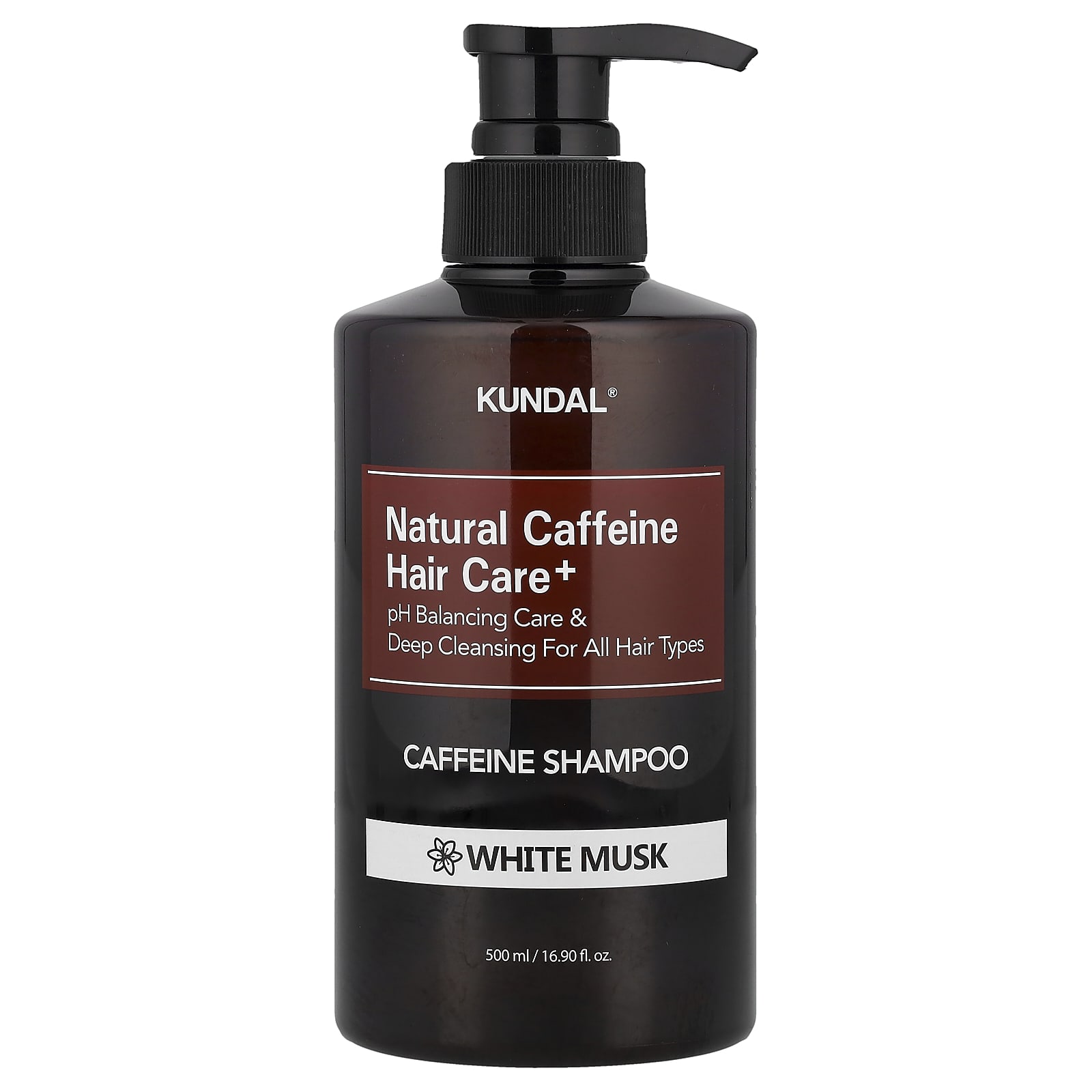 Уход за волосами Kundal Natural Caffeine Shampoo For All Hair Types White Musk, 500 мл