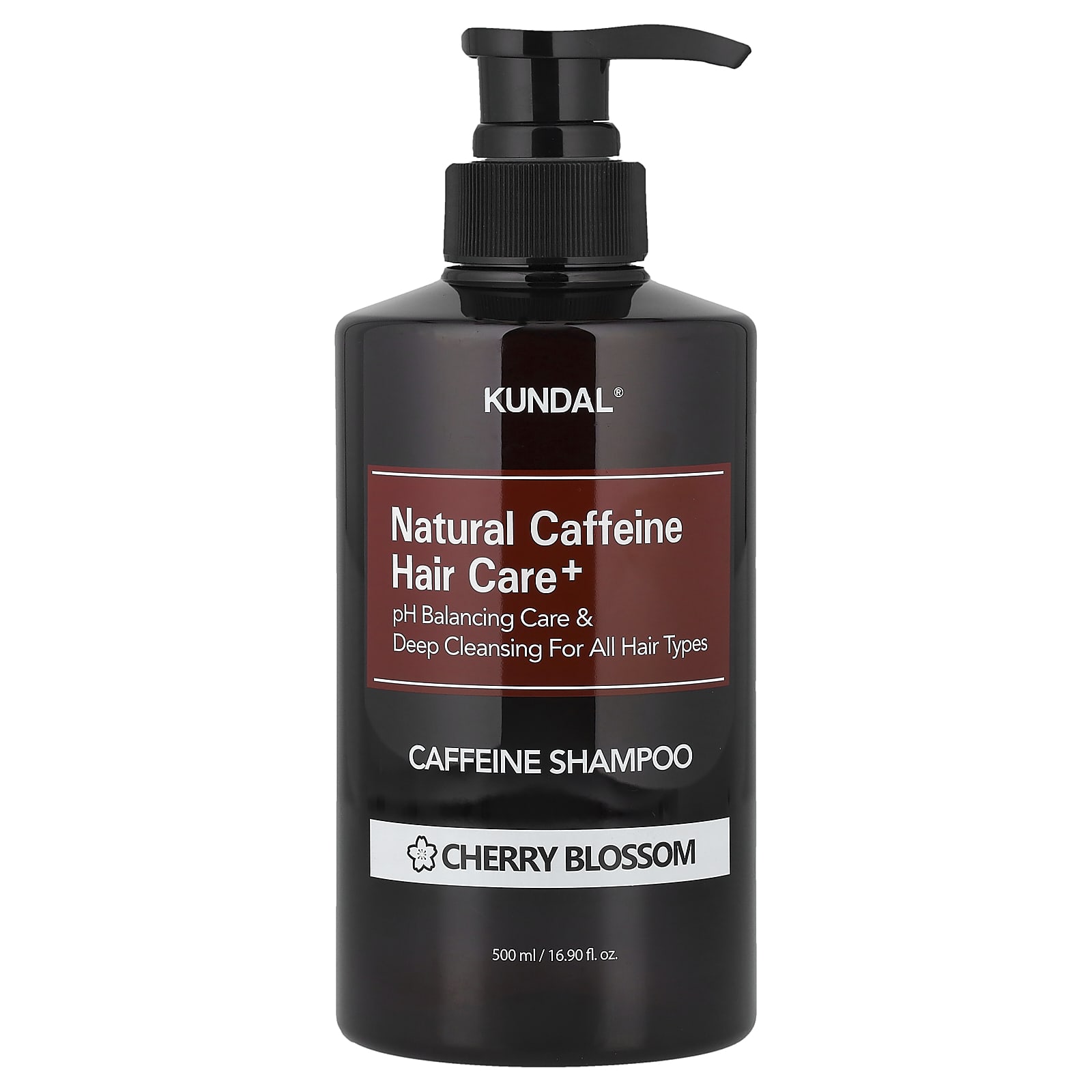 Уход за волосами Kundal Natural Caffeine Shampoo For All Hair Types, вкус Cherry Blossom, 500 мл
