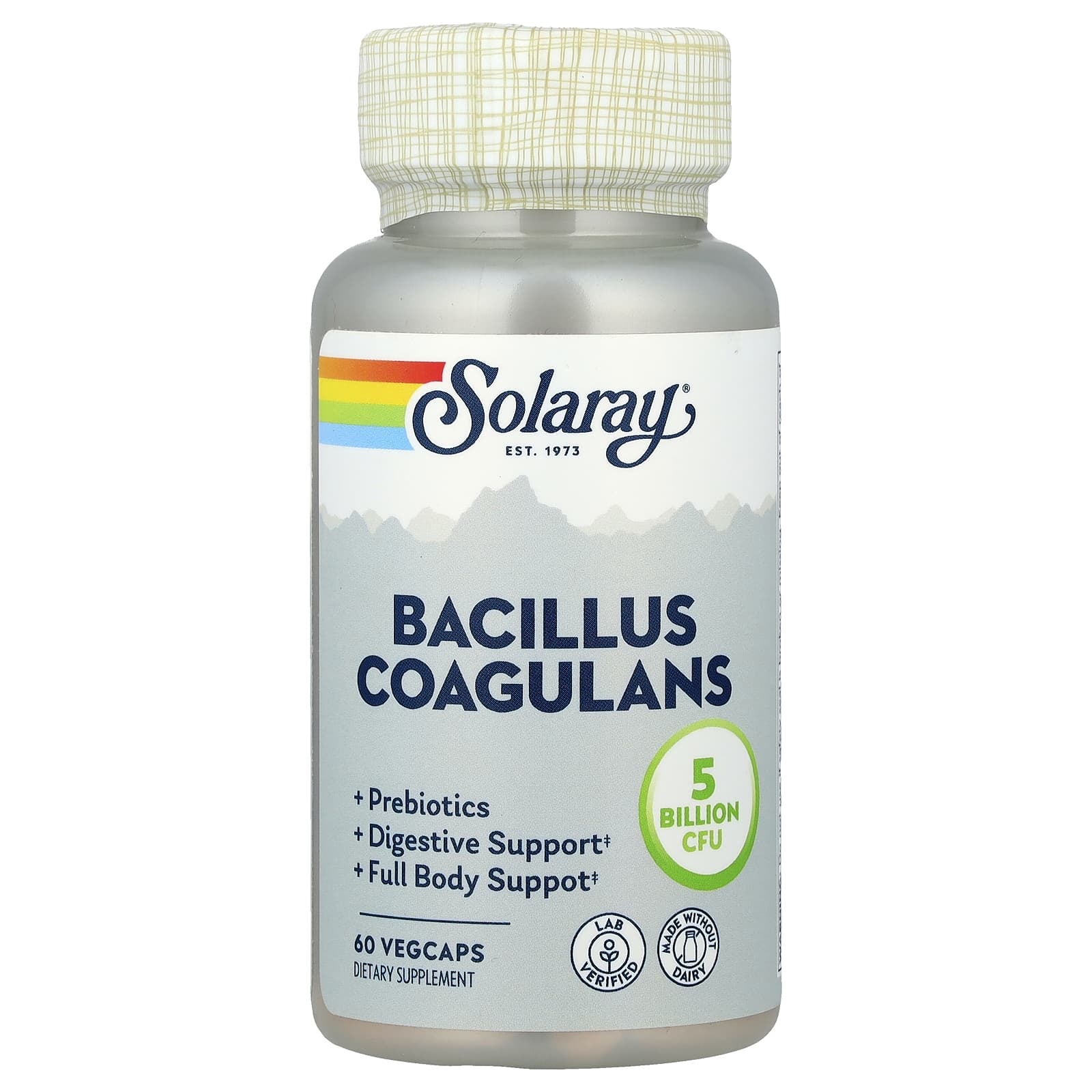 Бактерии Bacillus Coagulans Solaray, 60 вегетарианских капсул
