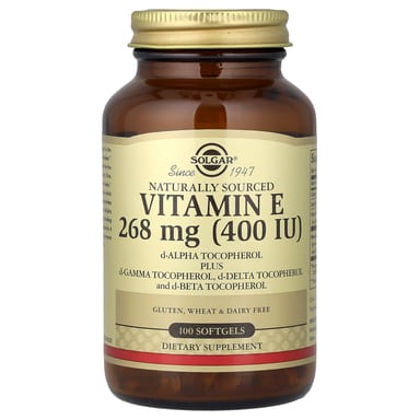 Витамин E Solgar Naturally Sourced, 100 мягких капсул