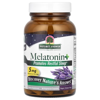 Мелатонин Nature's Answer, 5 мг, 60 растительных капсул
