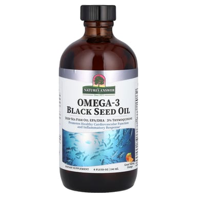 Масло черного тмина Nature's Answer Omega-3, вкус Orange, 240 мл