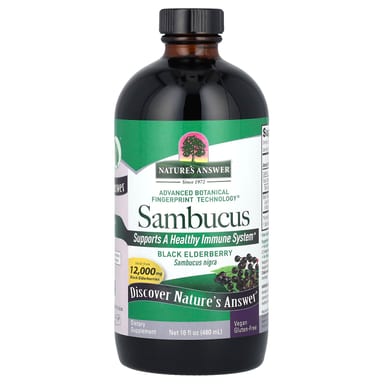 Бузина Nature's Answer Sambucus, вкус Black Elderberry, 2500 мг, 480 мл