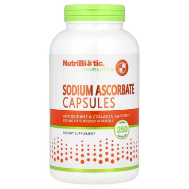 Натриевая аскорбат NutriBiotic, 250 веганских капсул