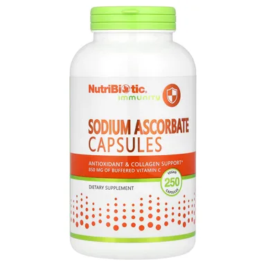 Фото товара: Натриевая аскорбат NutriBiotic, 250 веганских капсул