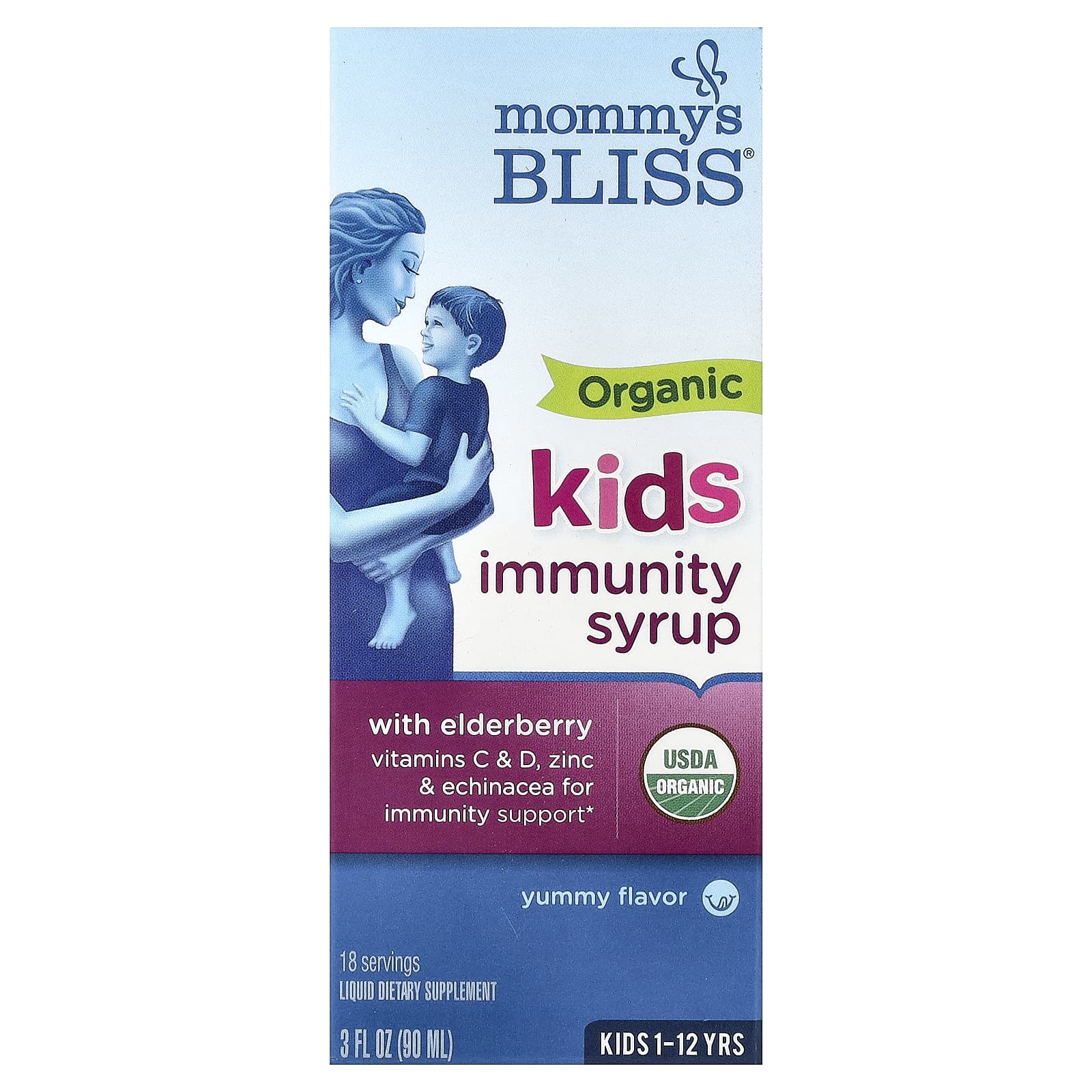 Сироп Mommy's Bliss Organic Immunity, оттенок 1-12 Yrs, 90 мл — фото 2