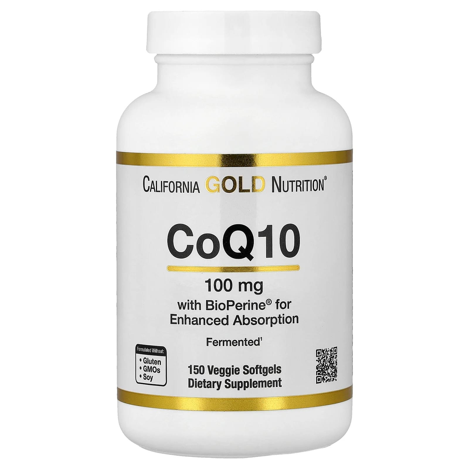Коэнзим Q10 California Gold Nutrition with Bioperine® Black Pepper Extract 150 Veggie, мягкие капсулы — фото 4