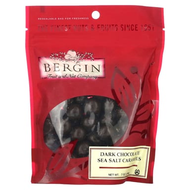 Темный шоколад Bergin Fruit and Nut Company, вкус Dark Chocolate Sea Salt Caramels, 198 г