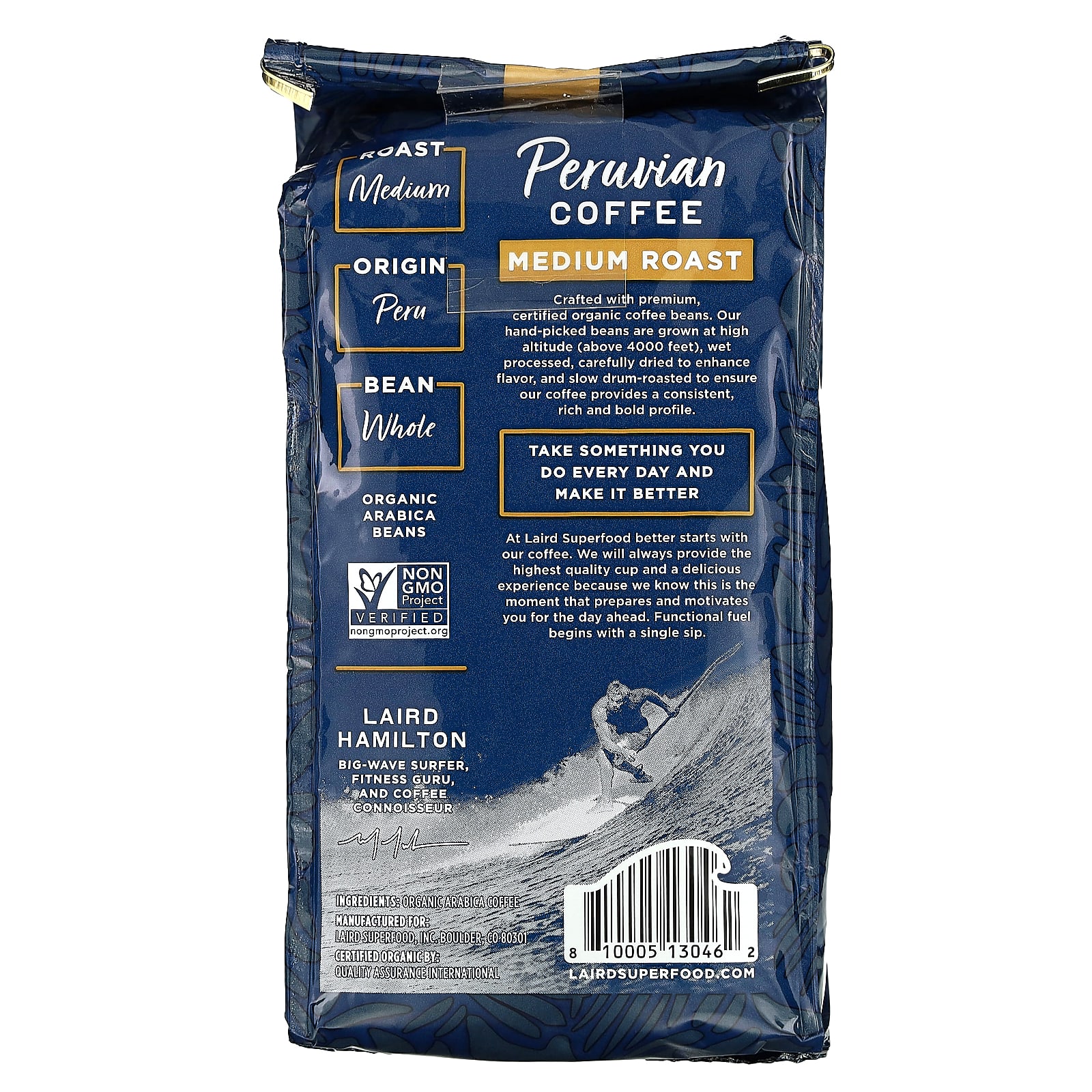 Кофе Laird Superfood Peruvian Whole Bean Medium Roast, 340 г — фото 2
