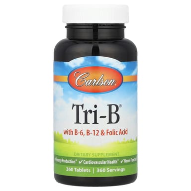 Фолиевая кислота Carlson Tri-B® with B-6 B-12 &, 360 таблеток