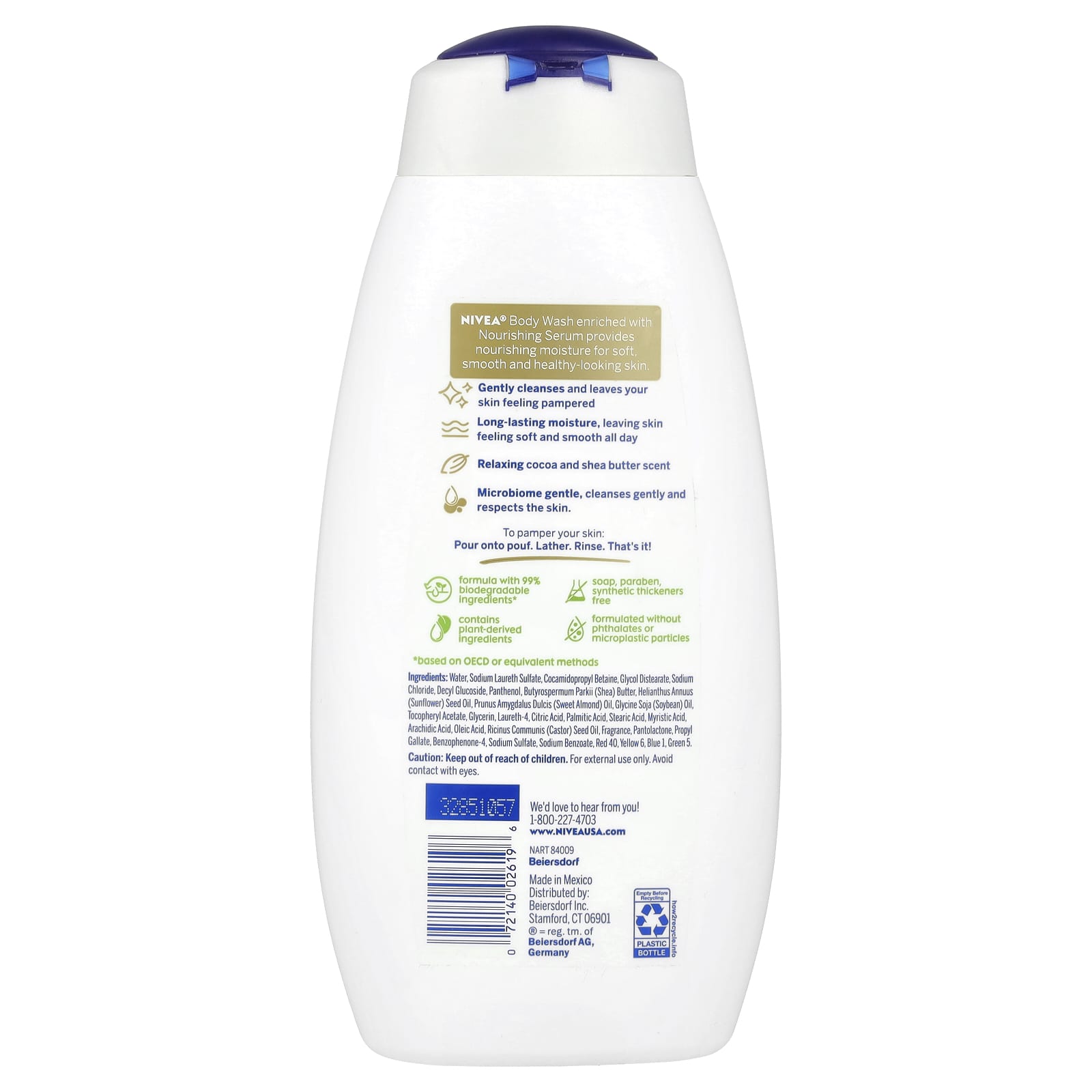 Гель для душа Nivea Pampering Cocoa & Shea Butter, 591 мл — фото 2