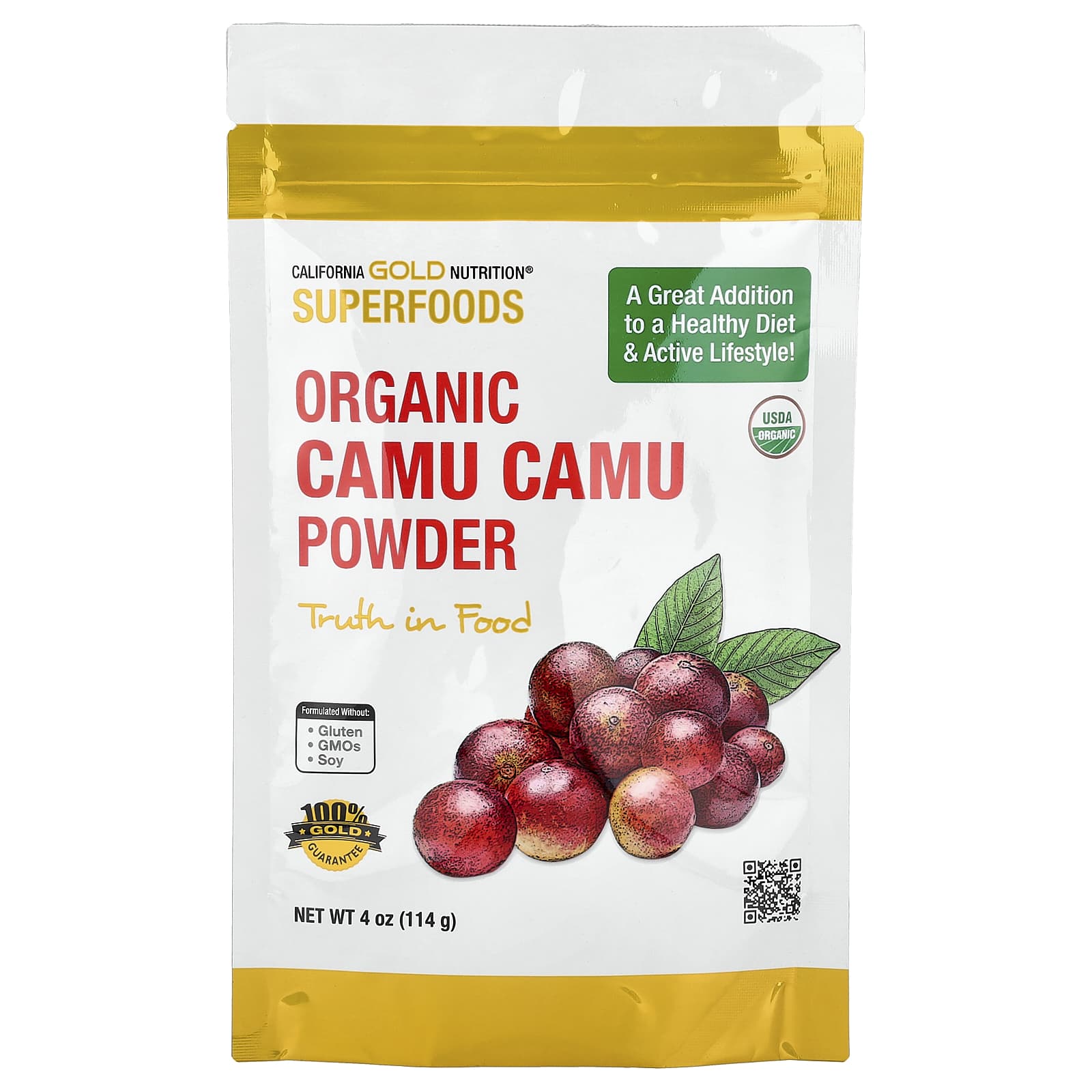 Порошок каму-каму California Gold Nutrition Superfoods Camu Powder, 114 г — фото 2