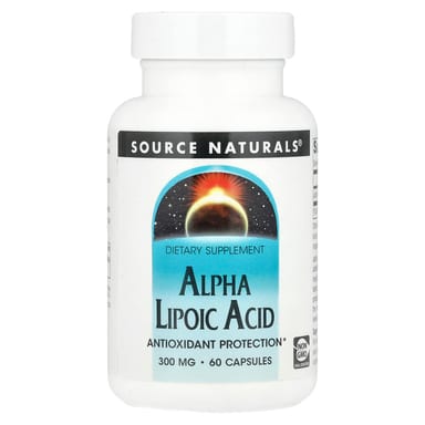 Альфа-липоевая кислота Source Naturals, 300 мг, 60 капсул