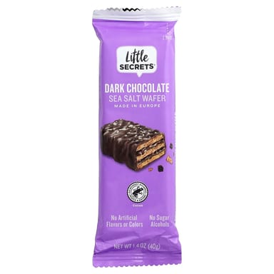 Темный шоколад Little Secrets Sea Salt, вкус Dark Chocolate Wafer, 40 г