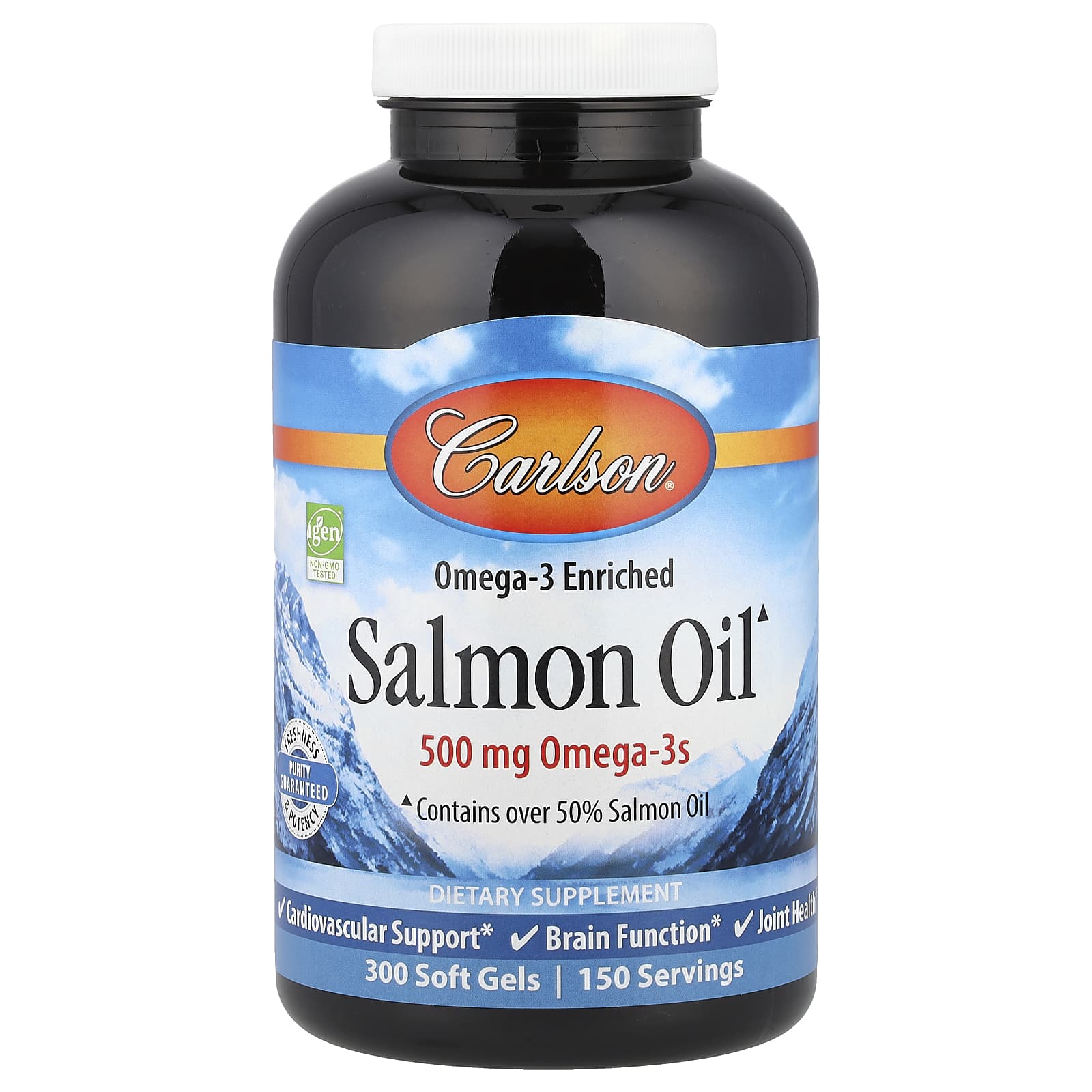 Масло Carlson Salmon, 300 мягких капсул
