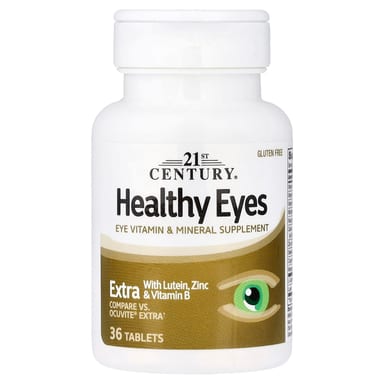 Лютеин 21st Century Healthy Eyes Extra with Zinc & Vitamin B, 36 таблеток