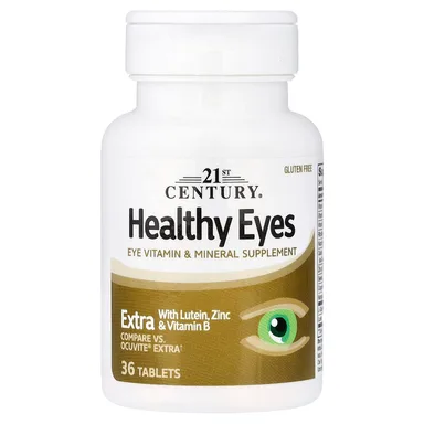 Фото товара: Лютеин 21st Century Healthy Eyes Extra with Zinc & Vitamin B, 36 таблеток