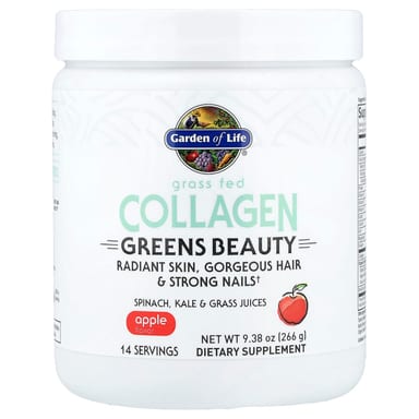 Коллаген Garden of Life Grass Fed Greens Beauty, вкус Apple, 266 г