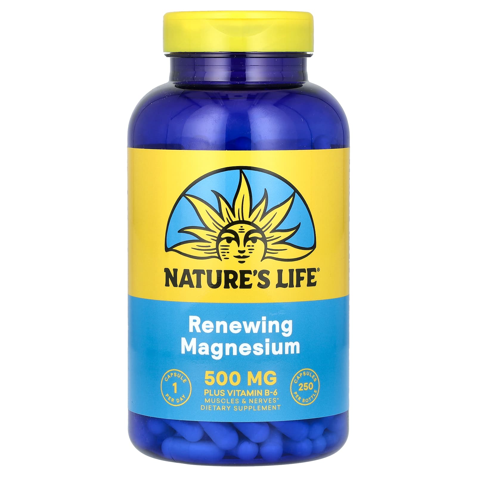 Магний Nature's Life Renewing, 250 капсул