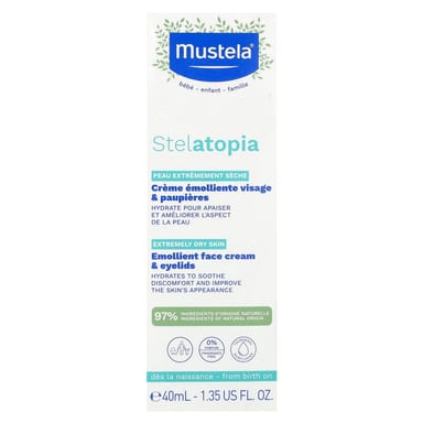 Крем для лица Mustela Stelatopia Emollient & Eyelids, 40 мл