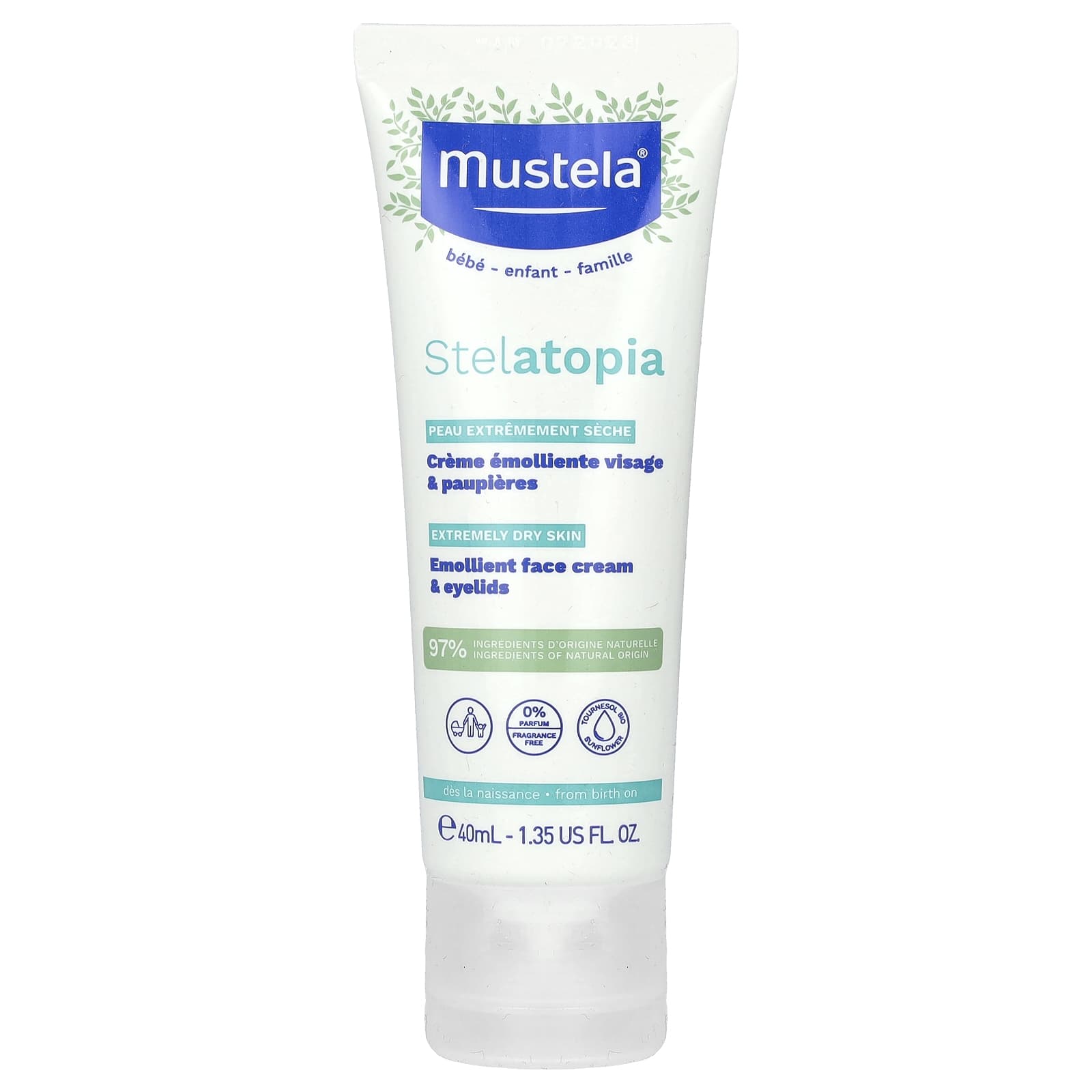 Крем для лица Mustela Stelatopia Emollient & Eyelids, 40 мл — фото 3