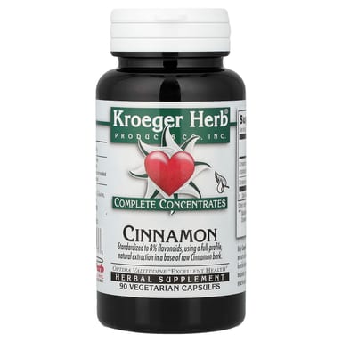 Корица Kroeger Herb Co Complete Concentrates, вкус Cinnamon, 90 растительных капсул