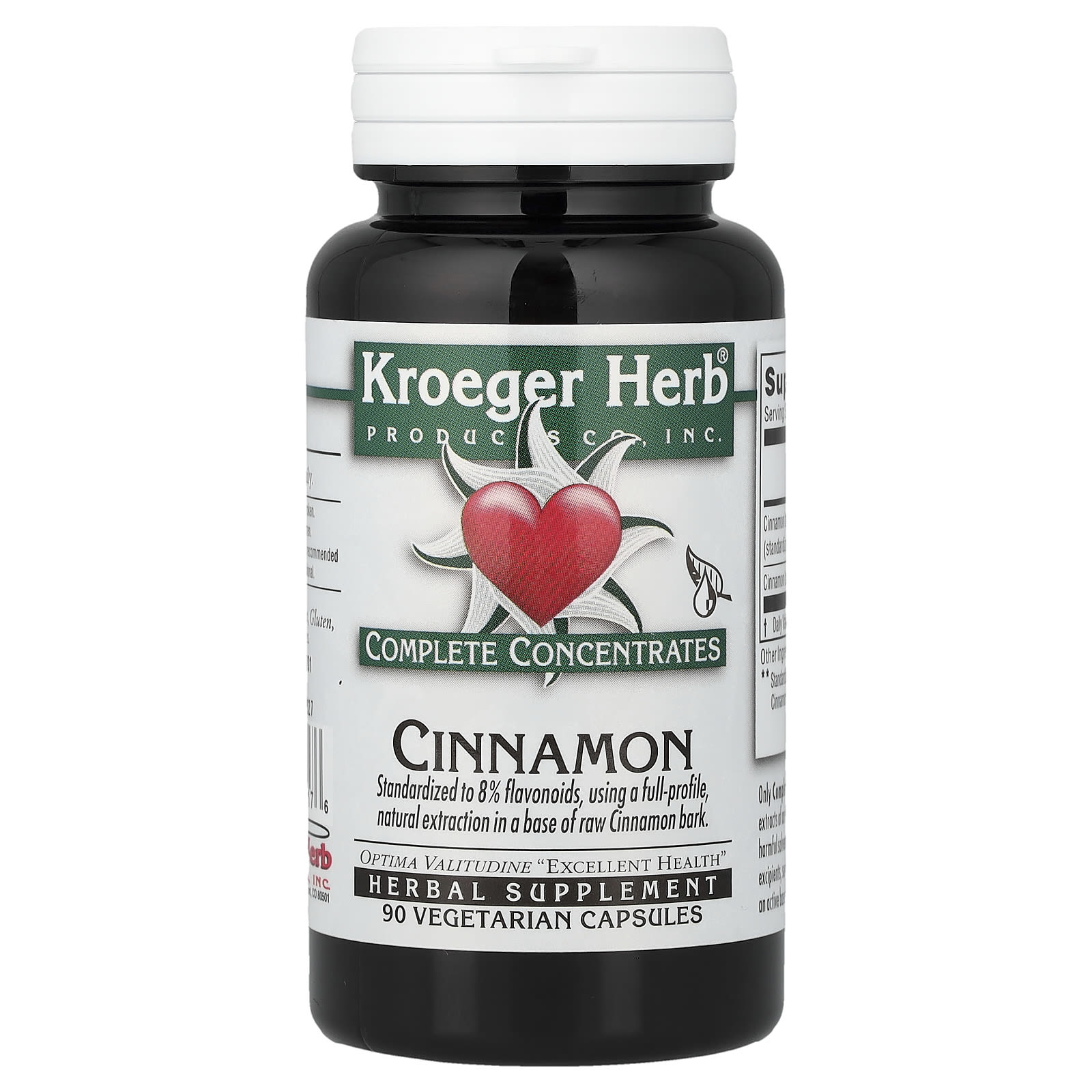 Корица Kroeger Herb Co Complete Concentrates, вкус Cinnamon, 90 растительных капсул