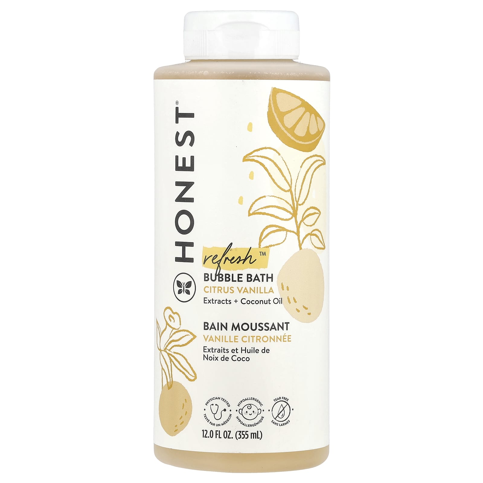Средство для пены в ванной The Honest Company Refresh™, вкус Citrus Vanilla, 355 мл