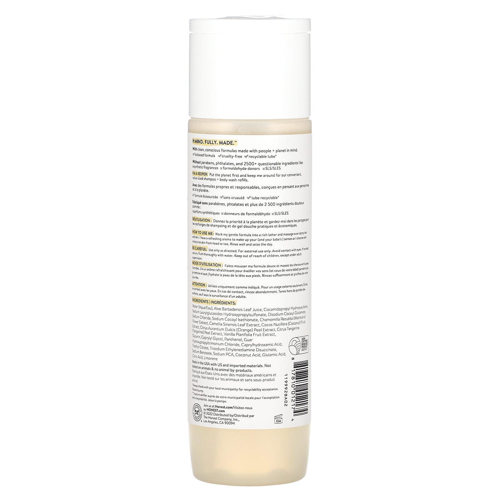 Гель для душа The Honest Company Refresh Shampoo Citrus Vanilla, 295 мл — фото 2