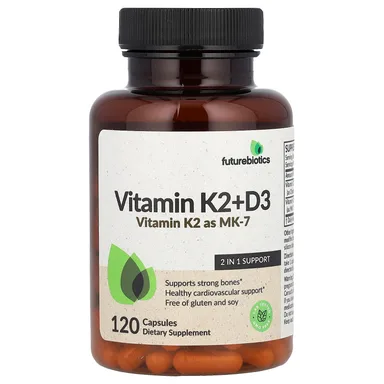 Фото товара: Витамин D3 Futurebiotics Vitamin K2, 120 капсул