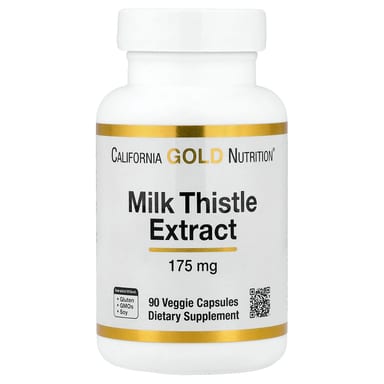 Расторопша California Gold Nutrition Extract, 175 мг, 90 растительных капсул