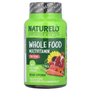 Мультивитамины NATURELO Whole Food For Teens, 60 растительных капсул