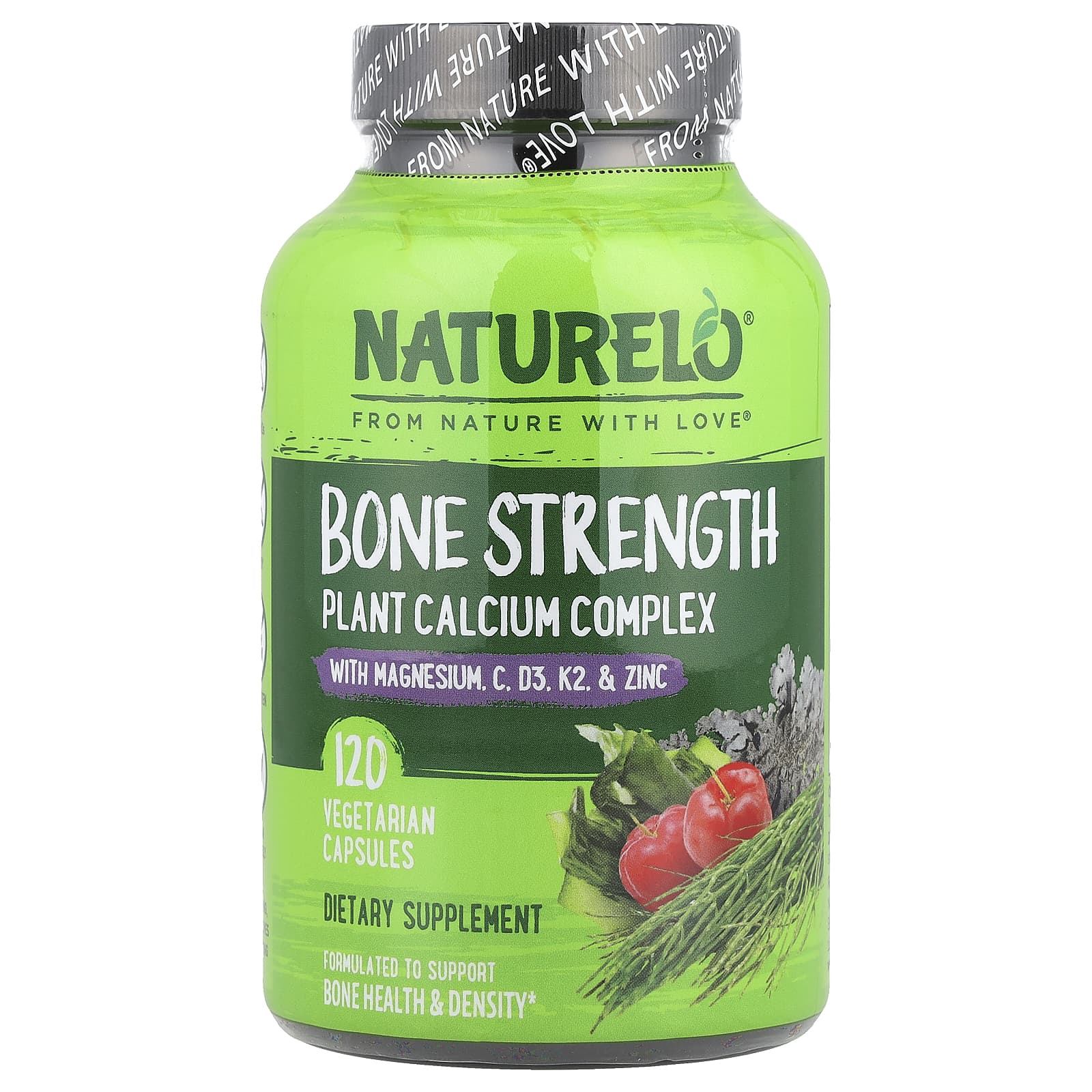 Кальций NATURELO Bone Strength Plant Complex, 120 растительных капсул
