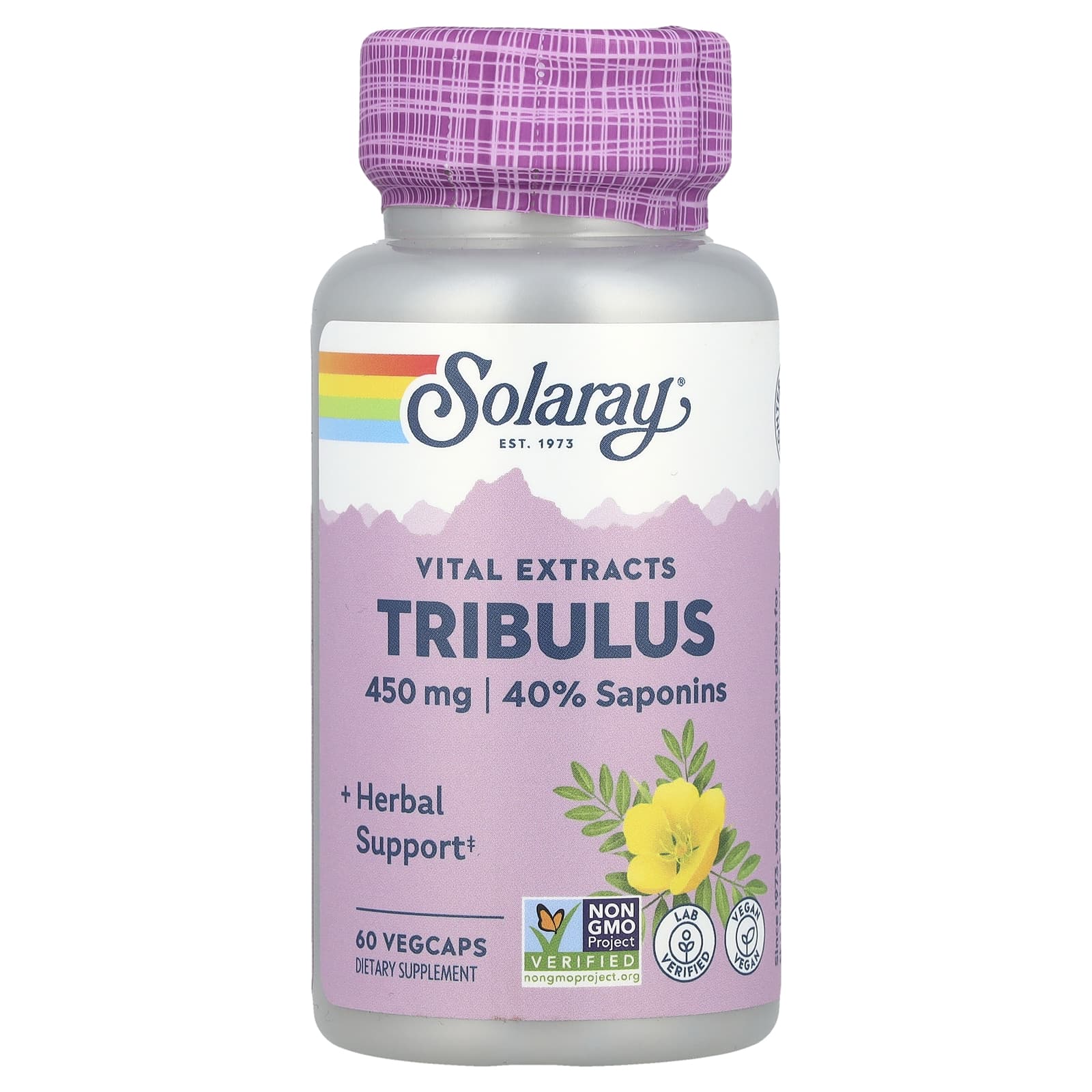 Трибулус Solaray Vital Extracts Tribulus, 60 растительных капсул